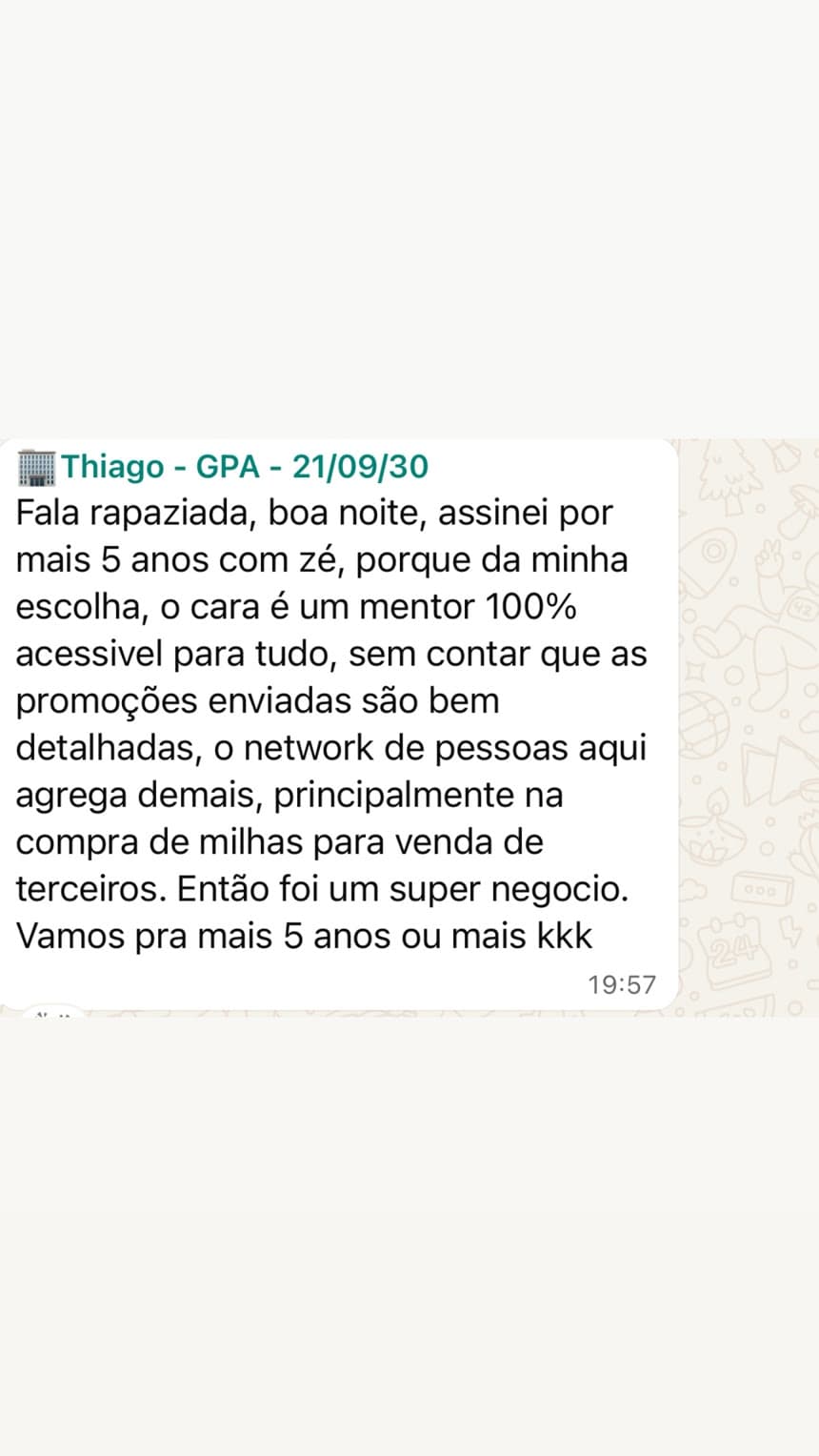 Mensagem de Thiago