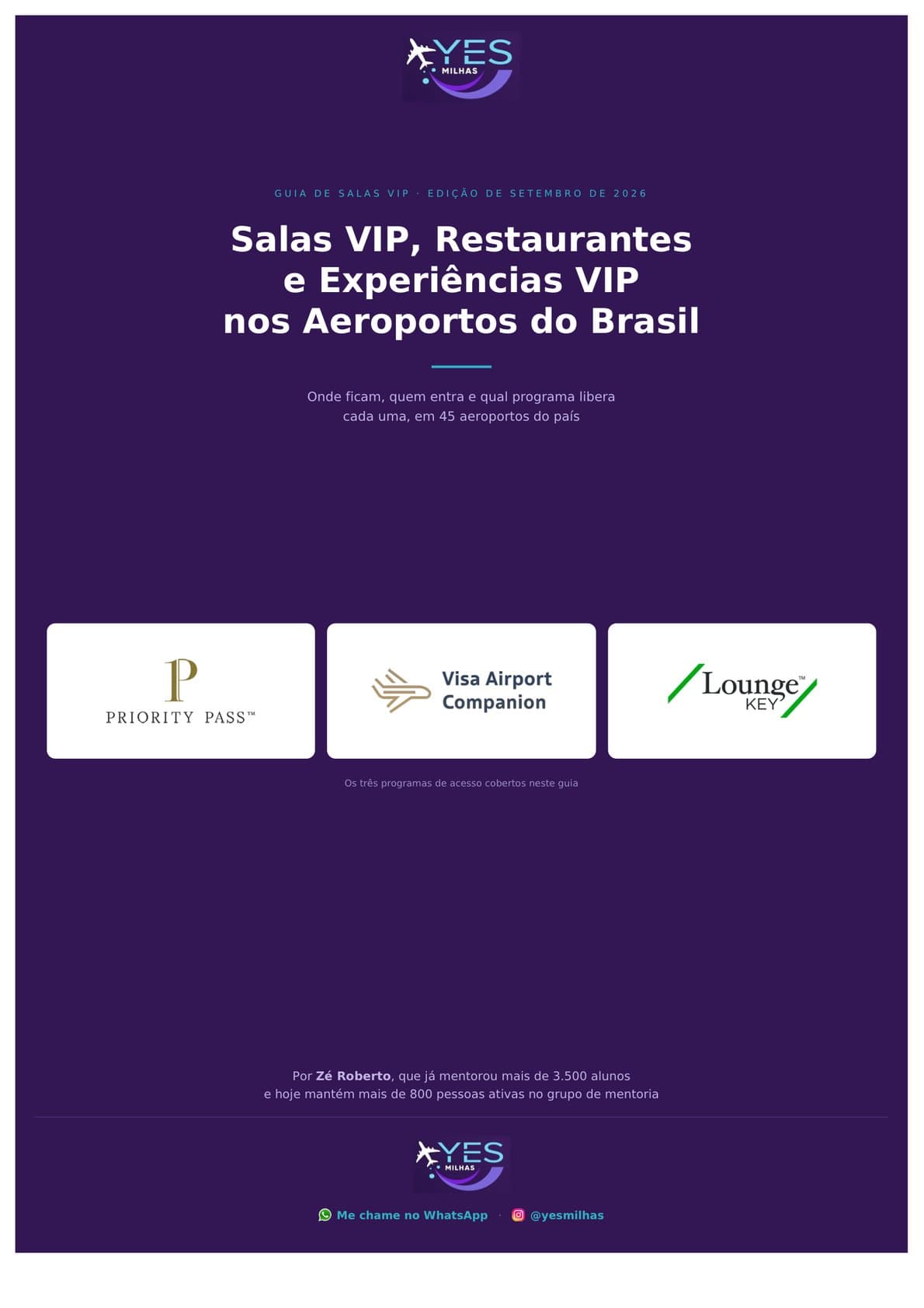 Capa do guia Salas VIP em 45 aeroportos do Brasil